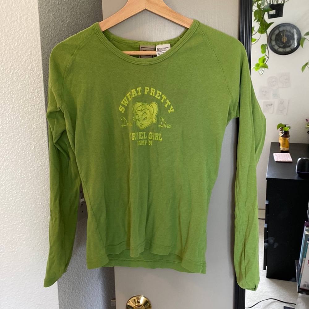 Brand: Cruel Girl — Size: Medium — Green Cruel Girl long sleeve tee